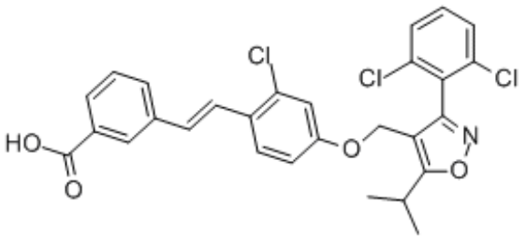 3-(2,6-二氯苯基)-4-(3'-羧基-2-氯二苯乙烯-4-基)氧甲基-5-異丙基異惡唑　